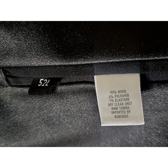 Italian Performance Wool Tuxedo Jacket 52L Black Stretch NWOT Formal Wedding 650 - Picture 8 of 12